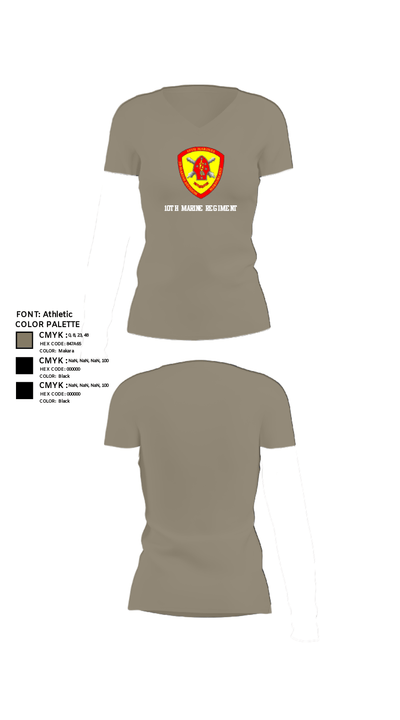 10th Marine Regiment 91436879 Women's Short Sleeve V-neck Shirt - 64
