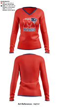 Marion High School Cheer 46116477 Women's Long Sleeve V-neck Shirt - 41