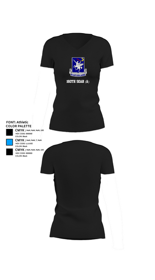 Womens Short Sleeve Vneck Shirt, 160th SOAR (A), , Teamtime, Team time, sublimation, custom sports apparel, team uniforms, spirit wear, spiritwear, sports uniforms, custom shirts, team store, custom team store, fundraiser sports, apparel fundraiser