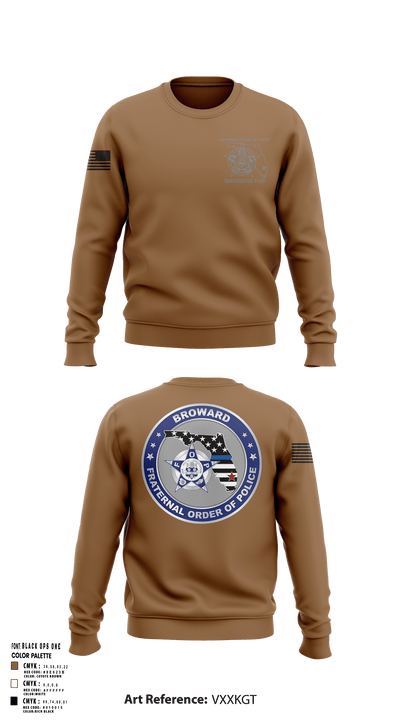 Broward Fraternal Order of Police 91005967 Crew Neck Sweatshirt - 117