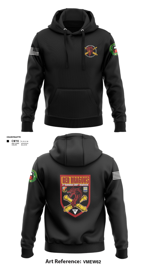 Hoodie, 2-306th FAR, Army, Teamtime, Team time, sublimation, custom sports apparel, team uniforms, spirit wear, spiritwear, sports uniforms, custom shirts, team store, custom team store, fundraiser sports, apparel fundraiser