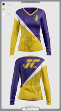 Jacksonville College Cross Country 48639105 Women's Long Sleeve V-neck Shirt - 4