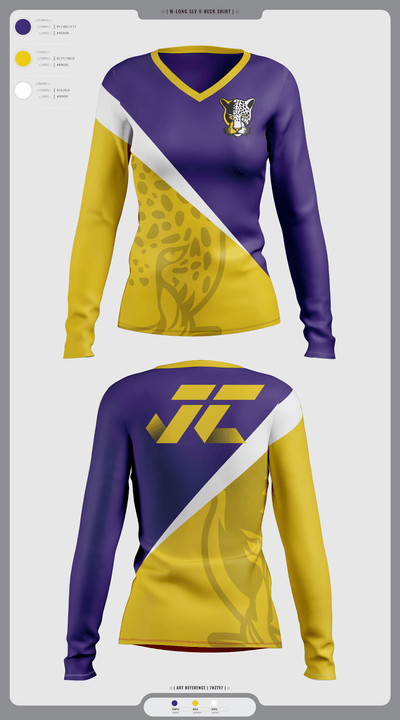Jacksonville College Cross Country 48639105 Women's Long Sleeve V-neck Shirt - 4