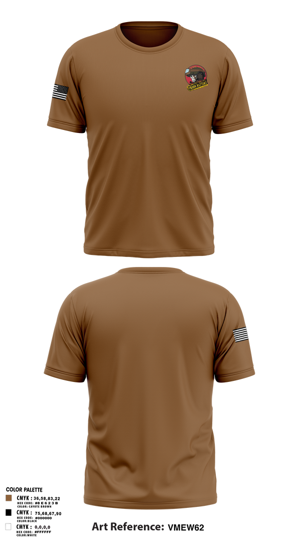 C BTRY, 5-4 ADAR Old School Cotton Feel Shirt - 1