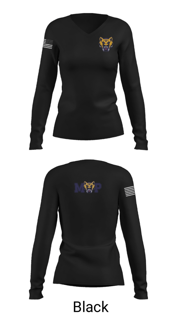 Womens Long Sleeve Vneck Shirt, Moss Point High School Band, Spirit Store, Teamtime, Team time, sublimation, custom sports apparel, team uniforms, spirit wear, spiritwear, sports uniforms, custom shirts, team store, custom team store, fundraiser sports, apparel fundraiser