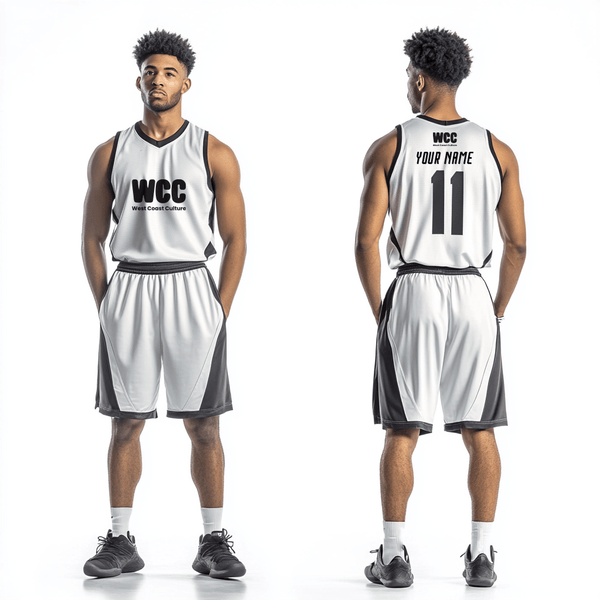 Basketball Uniform, West Coast Culture, Men's Basketball, Teamtime, Team time, sublimation, custom sports apparel, team uniforms, spirit wear, spiritwear, sports uniforms, custom shirts, team store, custom team store, fundraiser sports, apparel fundraiser