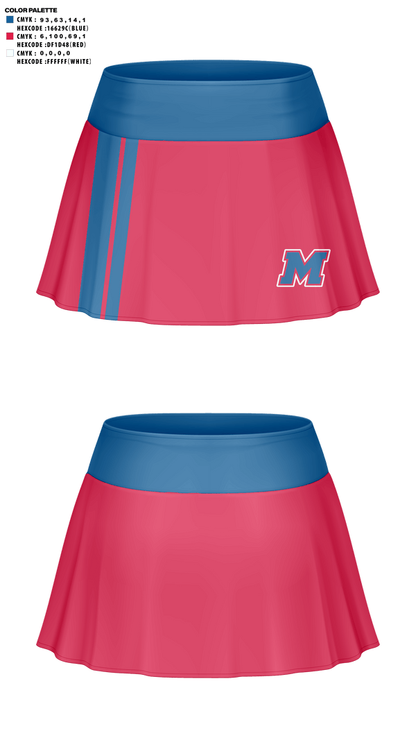 Skort, Martinsville High School Cheer, Cheer, Teamtime, Team time, sublimation, custom sports apparel, team uniforms, spirit wear, spiritwear, sports uniforms, custom shirts, team store, custom team store, fundraiser sports, apparel fundraiser