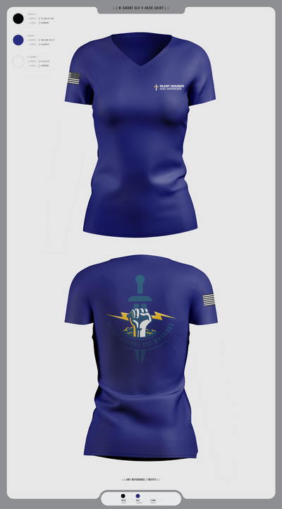 Silent Wounds and Warriors Foundation 26778593 Women's Short Sleeve V-neck Shirt - 2