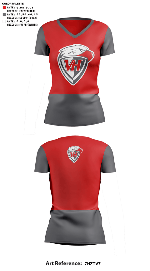 Womens Short Sleeve Vneck Shirt, Van Horn High School Cheer, Cheer, Teamtime, Team time, sublimation, custom sports apparel, team uniforms, spirit wear, spiritwear, sports uniforms, custom shirts, team store, custom team store, fundraiser sports, apparel fundraiser