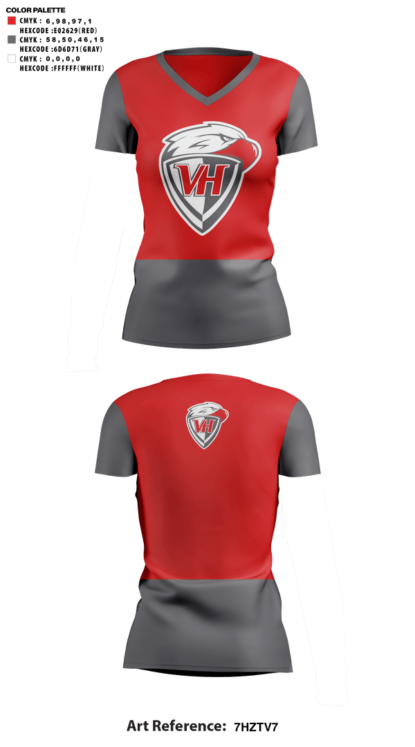 Womens Short Sleeve Vneck Shirt, Van Horn High School Cheer, Cheer, Teamtime, Team time, sublimation, custom sports apparel, team uniforms, spirit wear, spiritwear, sports uniforms, custom shirts, team store, custom team store, fundraiser sports, apparel fundraiser