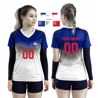 Women's Short Sleeve Vneck Shirt, Ravenna High School Volleyball, Women's Volleyball, Teamtime, Team time, sublimation, custom sports apparel, team uniforms, spirit wear, spiritwear, sports uniforms, custom shirts, team store, custom team store, fundraiser sports, apparel fundraiser