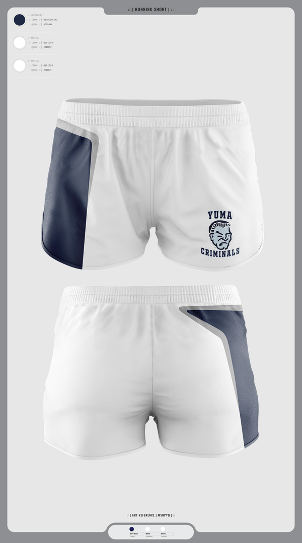 Womens Shorts, Yuma High School Wrestling, Wrestling, Teamtime, Team time, sublimation, custom sports apparel, team uniforms, spirit wear, spiritwear, sports uniforms, custom shirts, team store, custom team store, fundraiser sports, apparel fundraiser