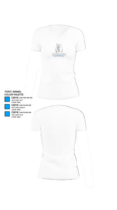 Muhlenberg County High School West Campus Golf 17622206 Women's Short Sleeve V-neck Shirt - 18