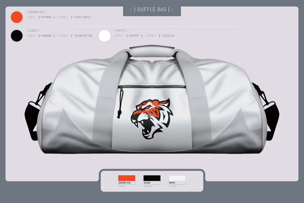 Duffle Bag, Orangeville Bengals, Baseball, Teamtime, Team time, sublimation, custom sports apparel, team uniforms, spirit wear, spiritwear, sports uniforms, custom shirts, team store, custom team store, fundraiser sports, apparel fundraiser