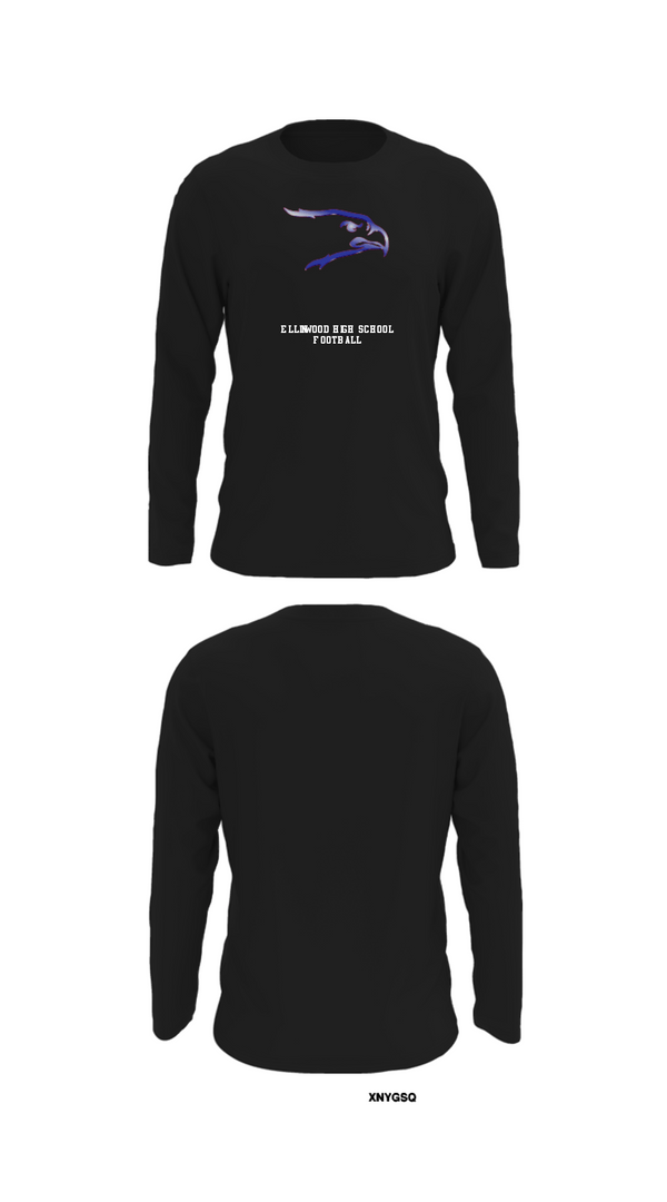 Long Sleeve Performance Shirt, Ellinwood High School Football, Football, Teamtime, Team time, sublimation, custom sports apparel, team uniforms, spirit wear, spiritwear, sports uniforms, custom shirts, team store, custom team store, fundraiser sports, apparel fundraiser