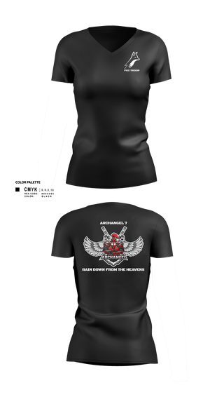 Womens Short Sleeve Vneck Shirt, Fox troop, Army, Teamtime, Team time, sublimation, custom sports apparel, team uniforms, spirit wear, spiritwear, sports uniforms, custom shirts, team store, custom team store, fundraiser sports, apparel fundraiser