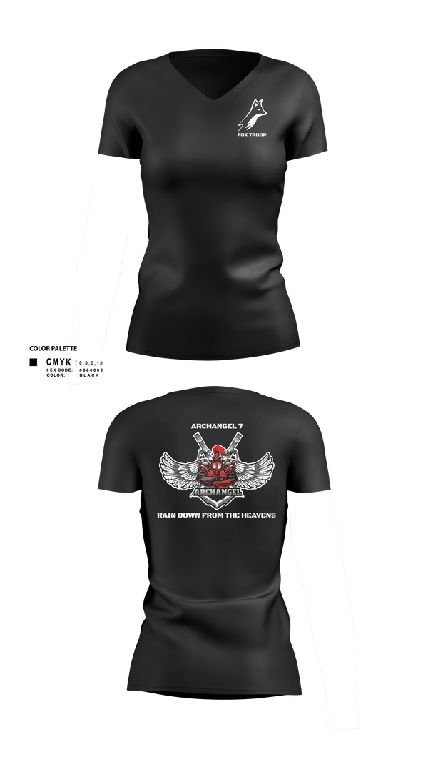 Womens Short Sleeve Vneck Shirt, Fox troop, Army, Teamtime, Team time, sublimation, custom sports apparel, team uniforms, spirit wear, spiritwear, sports uniforms, custom shirts, team store, custom team store, fundraiser sports, apparel fundraiser
