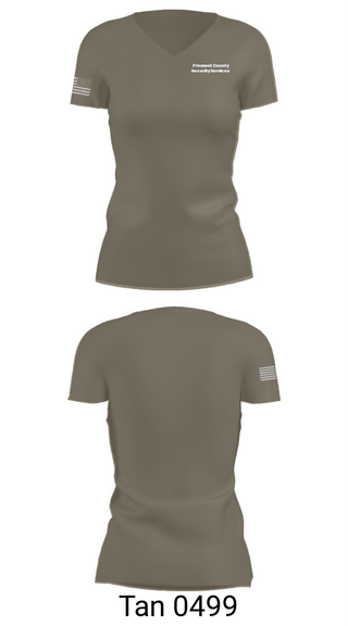 Womens Short Sleeve Vneck Shirt, Fremont County Security Services, Police, Teamtime, Team time, sublimation, custom sports apparel, team uniforms, spirit wear, spiritwear, sports uniforms, custom shirts, team store, custom team store, fundraiser sports, apparel fundraiser