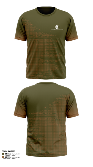 Short Sleeve Performance Shirt, Haller Construction LLC, , Teamtime, Team time, sublimation, custom sports apparel, team uniforms, spirit wear, spiritwear, sports uniforms, custom shirts, team store, custom team store, fundraiser sports, apparel fundraiser