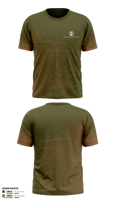 Haller Construction LLC 54644719 Short Sleeve Performance Shirt - 1