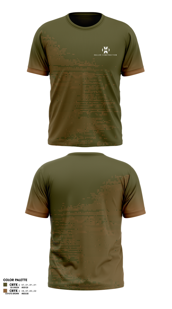 Short Sleeve Performance Shirt, Haller Construction LLC, , Teamtime, Team time, sublimation, custom sports apparel, team uniforms, spirit wear, spiritwear, sports uniforms, custom shirts, team store, custom team store, fundraiser sports, apparel fundraiser