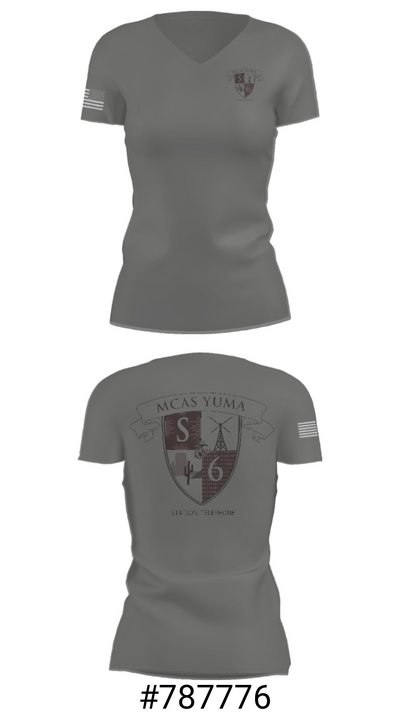 MCAS Yuma Station S6 475823897 Women's Short Sleeve V-neck Shirt - 21