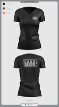 Casa Bravo 21710011 Women's Short Sleeve V-neck Shirt - 1