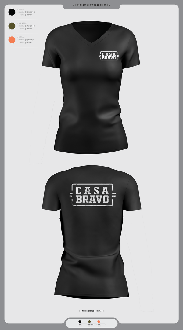 Womens Short Sleeve Vneck Shirt, Casa Bravo, , Teamtime, Team time, sublimation, custom sports apparel, team uniforms, spirit wear, spiritwear, sports uniforms, custom shirts, team store, custom team store, fundraiser sports, apparel fundraiser