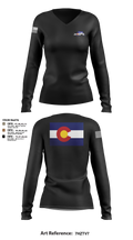 USS Colorado 62419768 Women's Long Sleeve V-neck Shirt - 3