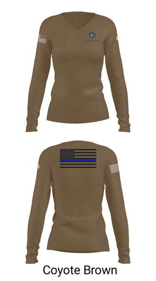 Womens Long Sleeve Vneck Shirt, NAVAL SUPPORT ACTIVITY BETHESDA SECURITY FORCES, Navy, Teamtime, Team time, sublimation, custom sports apparel, team uniforms, spirit wear, spiritwear, sports uniforms, custom shirts, team store, custom team store, fundraiser sports, apparel fundraiser