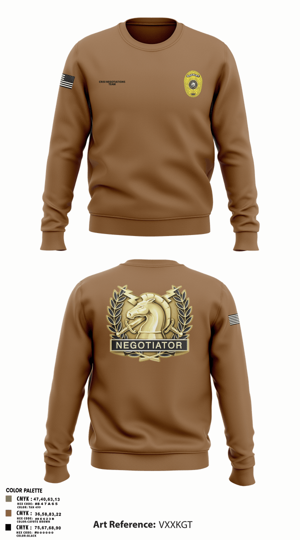 Crew Neck Sweatshirt, HCSO CNT, Police, Teamtime, Team time, sublimation, custom sports apparel, team uniforms, spirit wear, spiritwear, sports uniforms, custom shirts, team store, custom team store, fundraiser sports, apparel fundraiser
