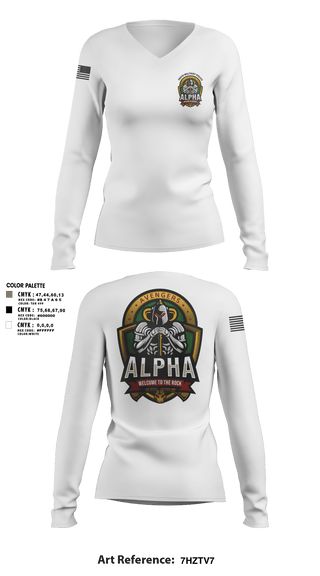 Womens Long Sleeve Vneck Shirt 1, 795th military police, Army, Teamtime, Team time, sublimation, custom sports apparel, team uniforms, spirit wear, spiritwear, sports uniforms, custom shirts, team store, custom team store, fundraiser sports, apparel fundraiser