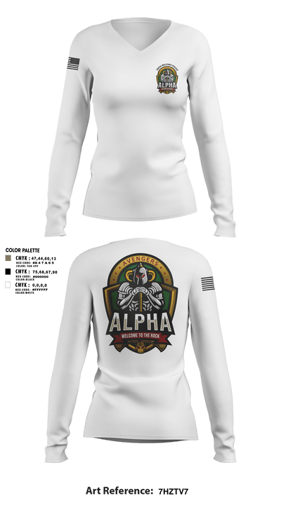 undefined Women's Long Sleeve V-neck Shirt -1 2
