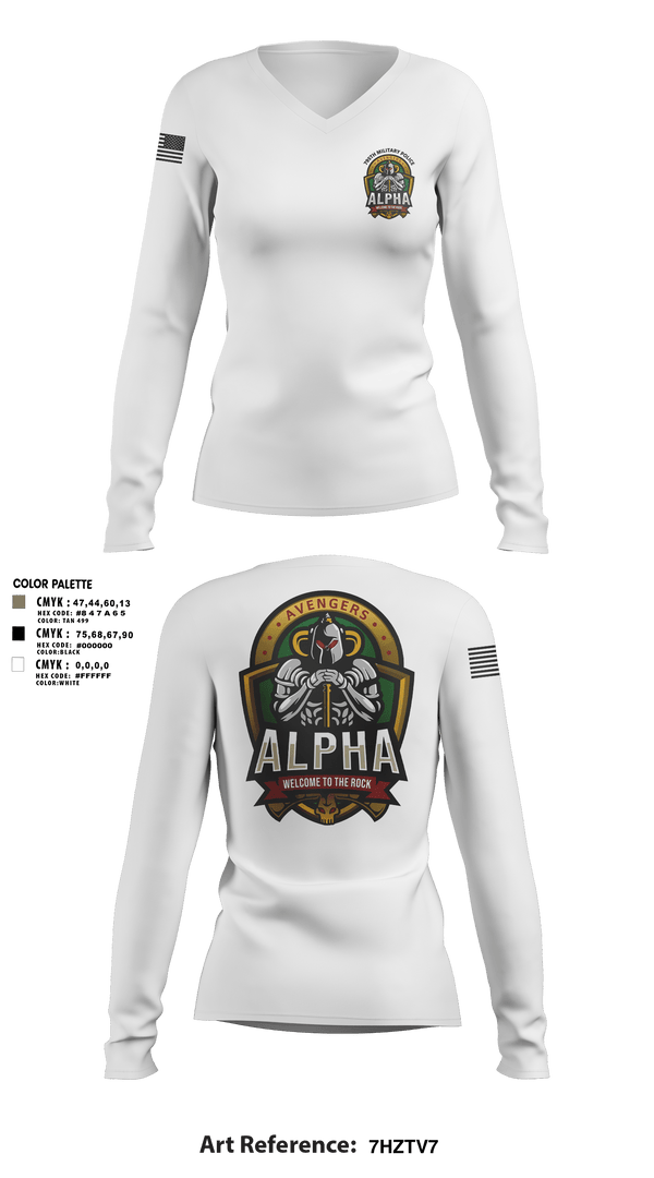 Womens Long Sleeve Vneck Shirt 1, 795th military police, Army, Teamtime, Team time, sublimation, custom sports apparel, team uniforms, spirit wear, spiritwear, sports uniforms, custom shirts, team store, custom team store, fundraiser sports, apparel fundraiser