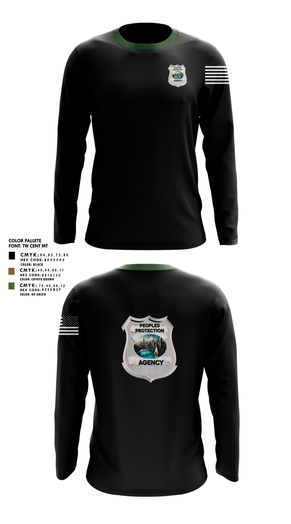 Long Sleeve Performance Shirt, Peoples Protection Agency, LLC, , Teamtime, Team time, sublimation, custom sports apparel, team uniforms, spirit wear, spiritwear, sports uniforms, custom shirts, team store, custom team store, fundraiser sports, apparel fundraiser