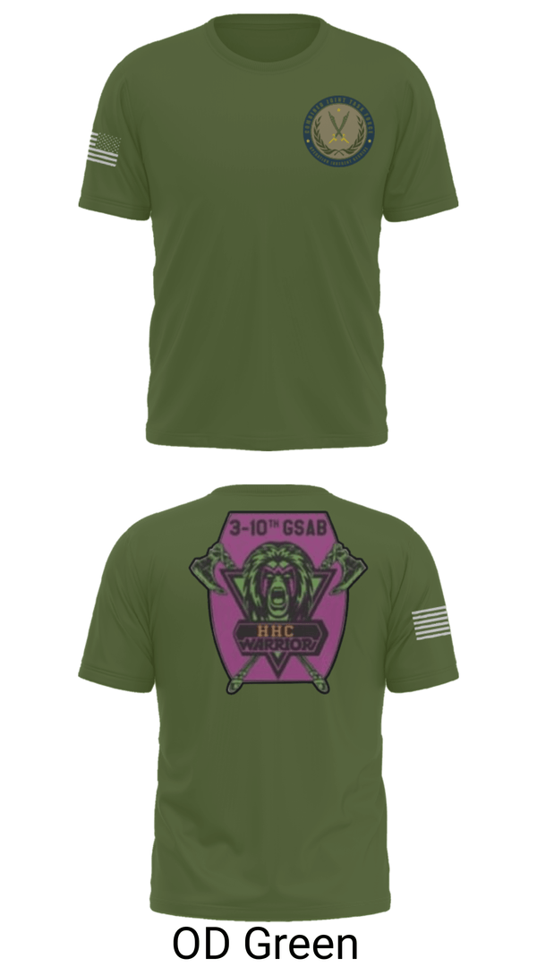 Old School Cotton Feel Shirt, 3-10 GSAB, Army, Teamtime, Team time, sublimation, custom sports apparel, team uniforms, spirit wear, spiritwear, sports uniforms, custom shirts, team store, custom team store, fundraiser sports, apparel fundraiser