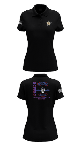 Womens Short Sleeve Performance Polo, Bluecrew law enforcement motorcycle club, , Teamtime, Team time, sublimation, custom sports apparel, team uniforms, spirit wear, spiritwear, sports uniforms, custom shirts, team store, custom team store, fundraiser sports, apparel fundraiser