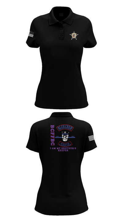 Bluecrew law enforcement motorcycle club 56909917 Women's Short Sleeve Performance Polo  - 33