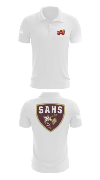 Short Sleeve Performance Polo, St Augustine Yellow Jackets, Swimming, Teamtime, Team time, sublimation, custom sports apparel, team uniforms, spirit wear, spiritwear, sports uniforms, custom shirts, team store, custom team store, fundraiser sports, apparel fundraiser