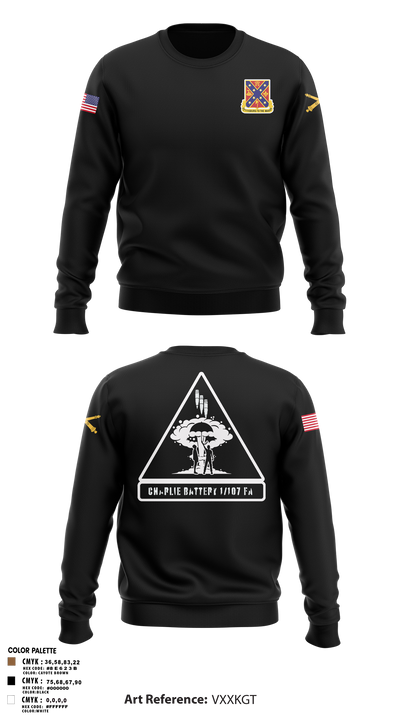 C BTRY 1/107 FA 56836205 Crew Neck Sweatshirt - 6