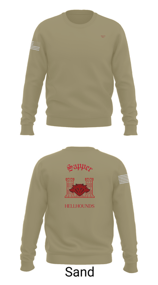 Crew Neck Sweatshirt, 811th EN CO, , Teamtime, Team time, sublimation, custom sports apparel, team uniforms, spirit wear, spiritwear, sports uniforms, custom shirts, team store, custom team store, fundraiser sports, apparel fundraiser
