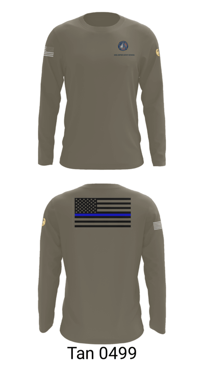 NAVAL SUPPORT ACTIVITY BETHESDA SECURITY FORCES 28838405 Long Sleeve Performance Shirt - 63
