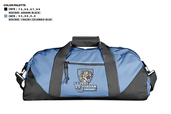 Duffle Bag, West Jordan High School Golf, Golf, Teamtime, Team time, sublimation, custom sports apparel, team uniforms, spirit wear, spiritwear, sports uniforms, custom shirts, team store, custom team store, fundraiser sports, apparel fundraiser