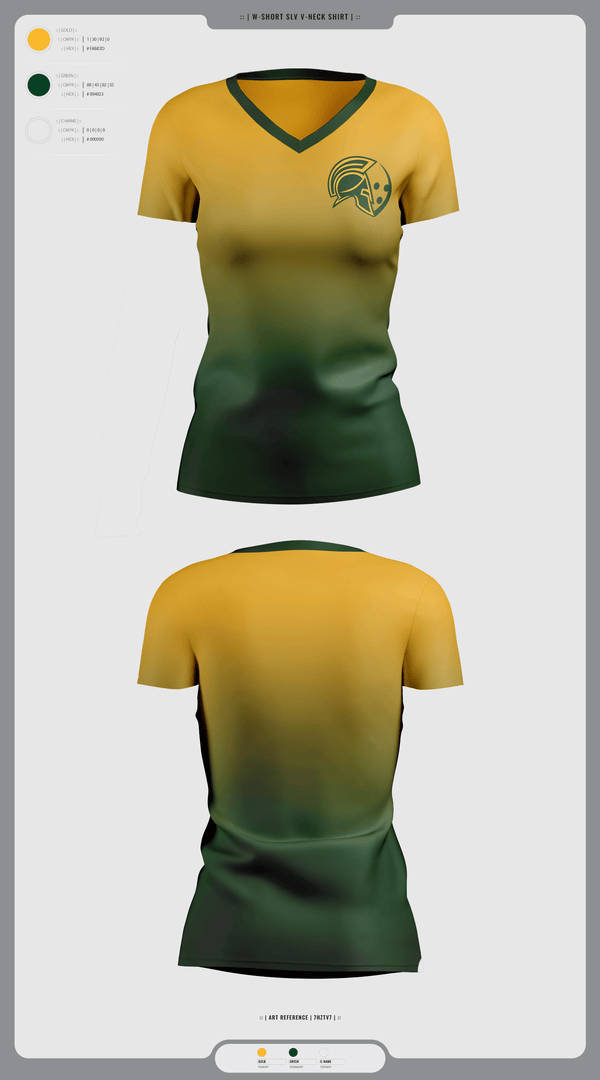 Womens Short Sleeve Vneck Shirt, Glenbrook North Spartan Bowling, Bowling, Teamtime, Team time, sublimation, custom sports apparel, team uniforms, spirit wear, spiritwear, sports uniforms, custom shirts, team store, custom team store, fundraiser sports, apparel fundraiser