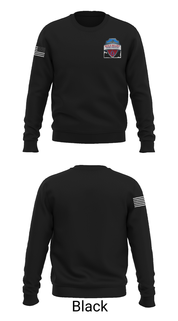 Crew Neck Sweatshirt, Hole Heart Home Services, , Teamtime, Team time, sublimation, custom sports apparel, team uniforms, spirit wear, spiritwear, sports uniforms, custom shirts, team store, custom team store, fundraiser sports, apparel fundraiser