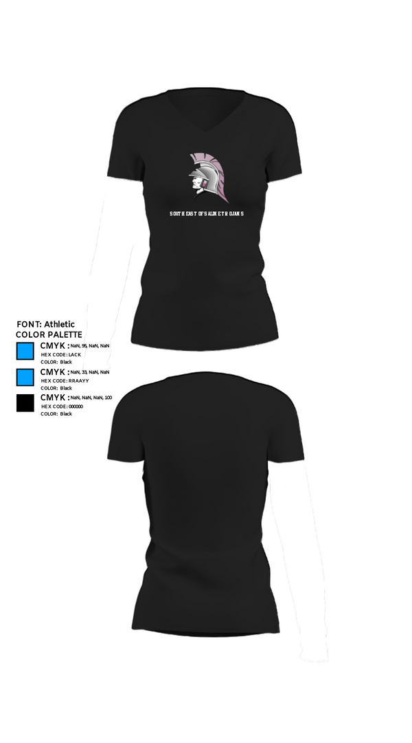 Women's Short Sleeve Vneck Shirt, Southeast of Saline Trojans, Cross Country, Teamtime, Team time, sublimation, custom sports apparel, team uniforms, spirit wear, spiritwear, sports uniforms, custom shirts, team store, custom team store, fundraiser sports, apparel fundraiser