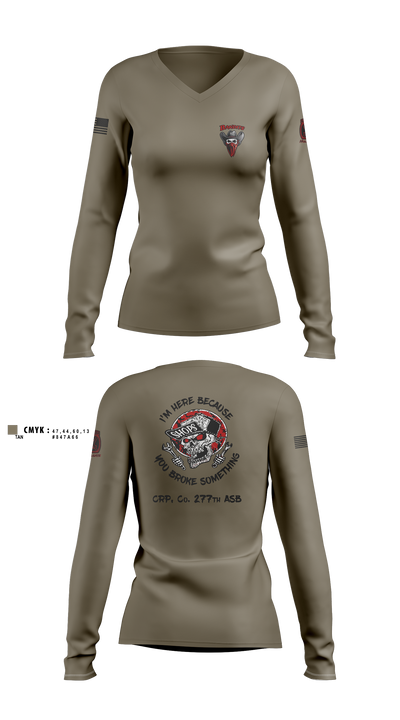 277 ASB B CO 50265728 Women's Long Sleeve V-neck Shirt - 4