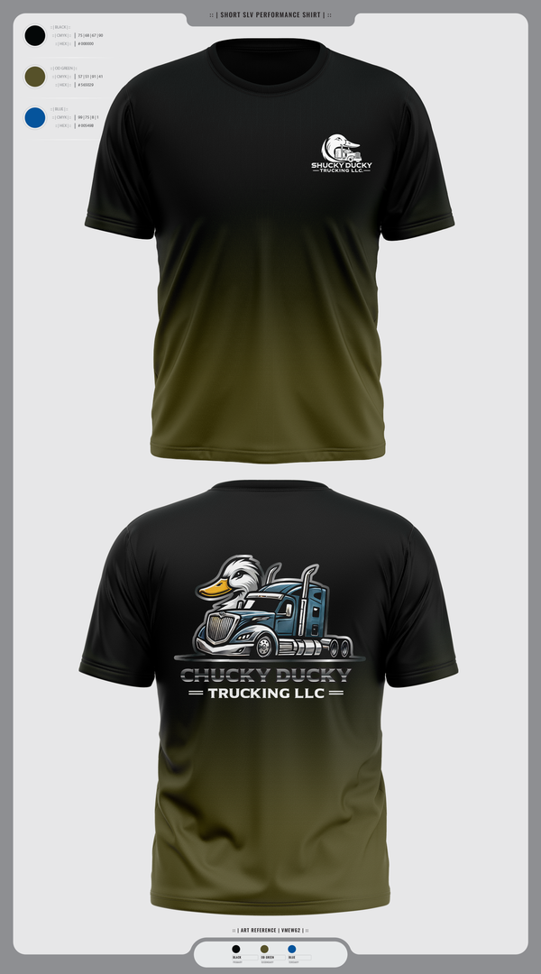 Short Sleeve Performance Shirt, Shucky Ducky Trucking, , Teamtime, Team time, sublimation, custom sports apparel, team uniforms, spirit wear, spiritwear, sports uniforms, custom shirts, team store, custom team store, fundraiser sports, apparel fundraiser