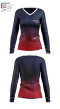 Nat 5943115 Women's Long Sleeve V-neck Shirt -1 1