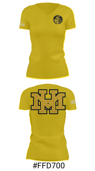 Mount Hebron High School Tennis 87801996 Women's Short Sleeve V-neck Shirt - 21
